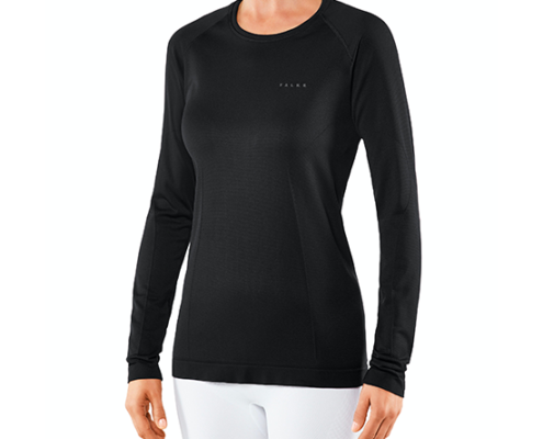 FALKE-AC BRUSH LS-NOIR-FACE