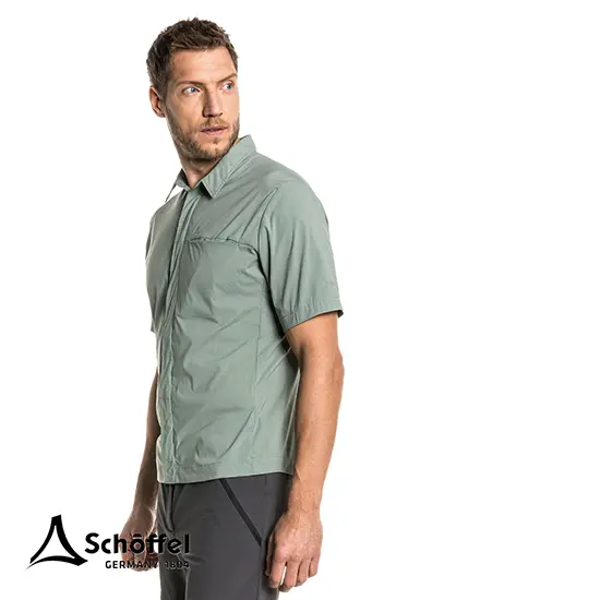 SCHOFFEL-SHIRT HOHE REUTH MAN-CHEMISE HOMME-6955 LILY PAD-VERT-COTE