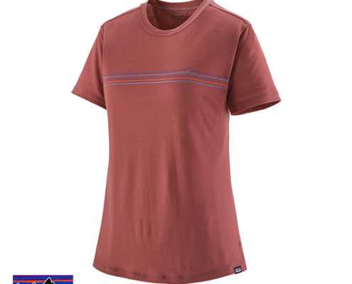 PATAGONIA-CAP COOL MERINO TEE-SHIRT FEMME-FZRO-ROSE