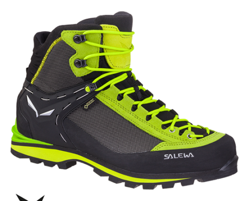 SALEWA-MS CROW GTX CHAUSSURES D'ALPINISME ET RANDONNEE HOMME-5320 CACTUS SULPHUR SPING-VERT