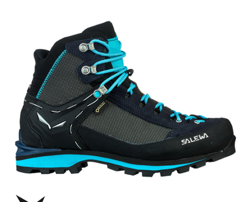 FJALL RAVEN-CROW GTX CHAUSSURES D'ALPINISME FEMME-3985 PREMIUM-BLEU-COTE