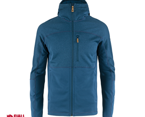 FJALL RAVEN-VESTE POLAIRE-ABISKO TRAIL FLEECE A CAPUCHE HOMME-520 UNCLE BLUE-BLEU