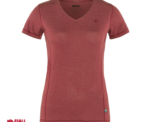 FJALL RAVEN-TEE-SHIRT ABISKO COOL FEMME-346 POMEGRANATE RED-BORDEAUX