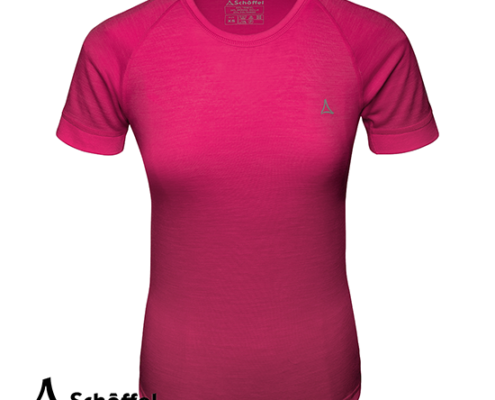 SCHOFFEL-TEE-SHIRT MERINO SPORT ARM FEMME-3050 RASBERRY SORBE-ROSE