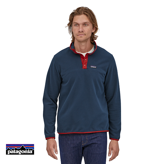 PATAGONIA-M'S MICRO D SNAP-T POLAIRE HOMME-NNCR NEW NAVY CLASSIC RED-MARINE-FACE