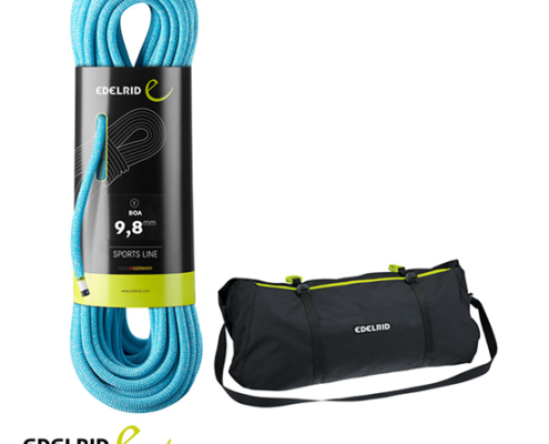 EDELRID-BOA 9.8MM-BLUE+SAC