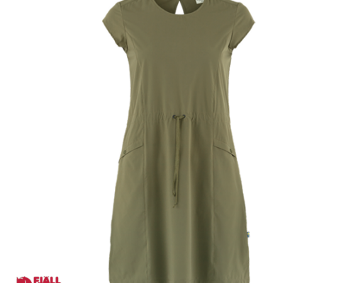 FJALL RAVEN-HIGH COAST LITE DRESS WOMEN-620 GREEN-KAKI-FACE