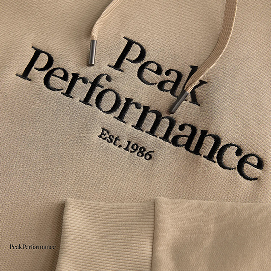 PEAK PERFORMANCE-ORIGINAL HOOD SWEAT SHIRT A CAPUCHE HOMME-1Q3 TRUE BEIGE-BEIGE-LOGO