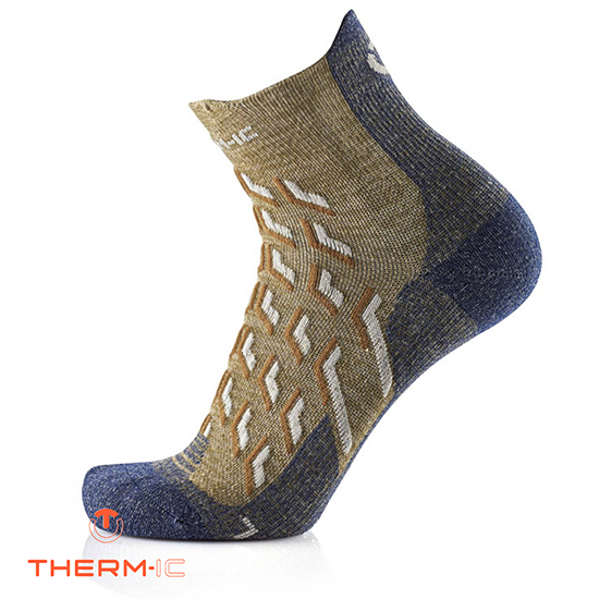 THERMIC-TREKKING COOL ANKLE-CHAUSSETTES BASSES HOMME-VERT BLEU