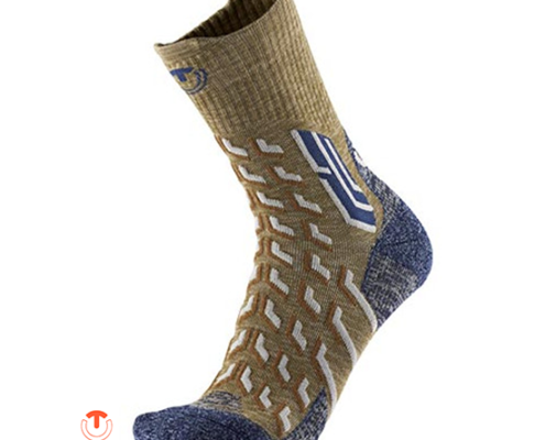 THERM-IC TREKKING COOL CREW CHAUSSETTES HOMME-BLEU BEIGE-VUE