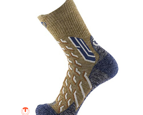 THERM-IC TREKKING COOL CREW CHAUSSETTES HOMME-BLEU BEIGE