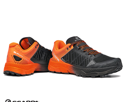 SCARPA-SPIN ULTRA GTX-CHAUSSURES DE RANDONNÉE HOMME-RANGE-NOIR ORANGE FLUO-VUE