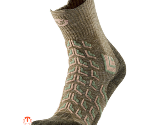 THERM-IC-TREKKING COOL CREW WOMEN-CHAUSSETTES DE RANDONNEE FEMME-OO2 GREEN BEIGE-VERT BEIGE-FACE