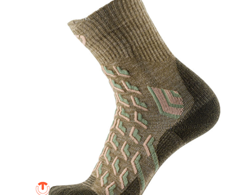 THERM-IC-TREKKING COOL CREW WOMEN-CHAUSSETTES DE RANDONNEE FEMME-OO2 GREEN BEIGE-VERT BEIGE