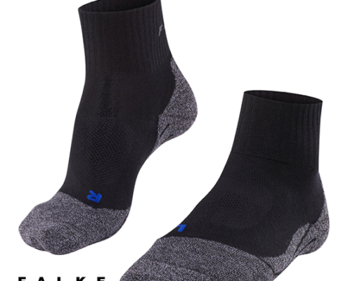 FALKE-TK2 SHORT-CHAUSSETTES DE RANDONNÉE FEMME-3010 BLACK MIX-NOIR