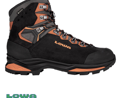 LOWA-CAMINO EVO GTX-CHAUSSURES DE RANDONNÉE HOMME-BLACK ORANGE-NOIR