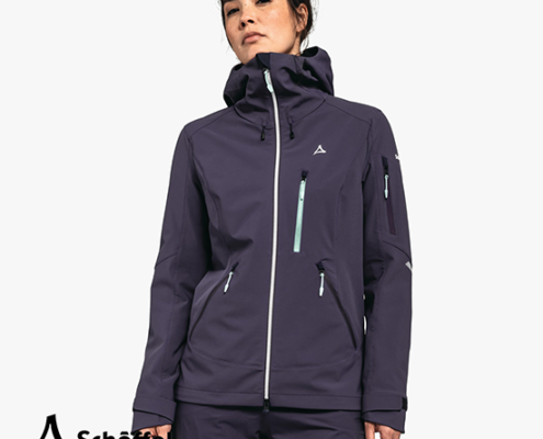 SCHOFFEL-SOFTSHELL JACKET MATREI L-VESTE DE RANDONNÉE DE SKI-FEMME-3975 TATOO-BLEU-FACE