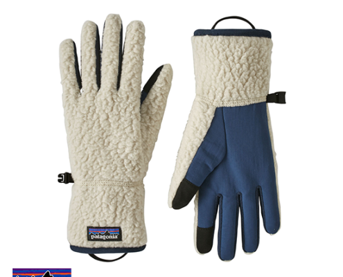 PATAGONIA-RETRO PILE GLOVES-GANTS POLAIRE-PLCN PELICAN-BLANC