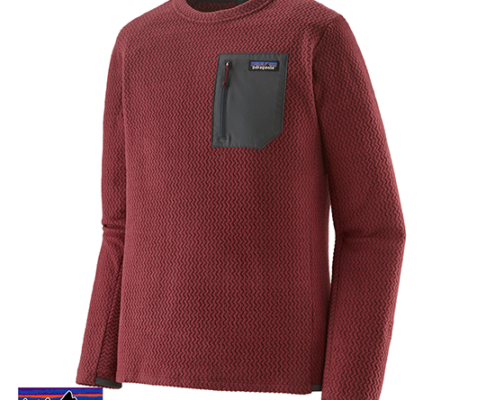 PATAGONIA-MEN'S R1 AIR CREW-SEQR SEQUOIA RED-ROUGE