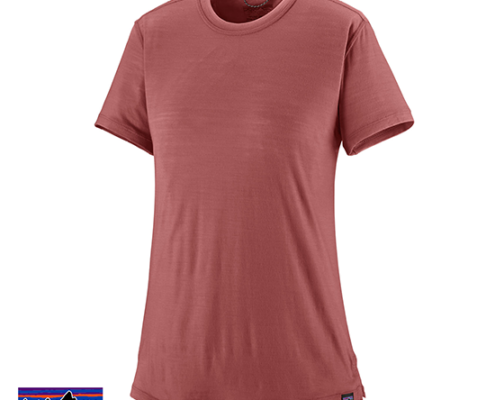 PATAGONIA-W'S CAP COOL MERINO TEE-SHIRT FEMME-RHP ROSE SHIP-ROSE