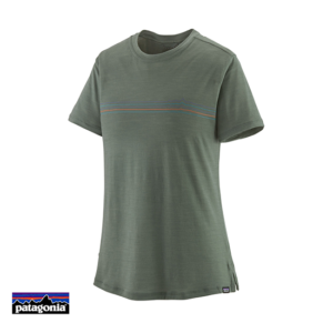 PATAGONIA-CAP COOL MERINO TEE-SHIRT FEMME-FFHE FITZ ROY HEMLOCK GREEN-VERT