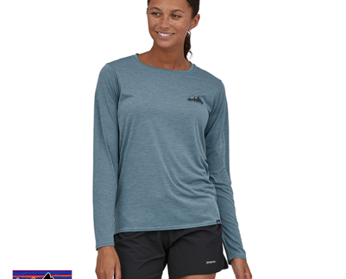 PATAGONIA-CAPILENE COOL DAILY GRAPHIC TEE-SHIRT MANCHES LONGUES FEMME-SLPX LIGHT PLUME GREY-GRIS-FACE
