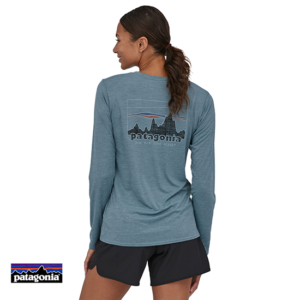 PATAGONIA-CAPILENE COOL DAILY GRAPHIC TEE-SHIRT MANCHES LONGUES FEMME-SLPX LIGHT PLUME GREY-GRIS-DOS