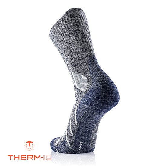 THERM-IC TREKKING COOL CREW CHAUSSETTES HOMME-GRIS-DOS