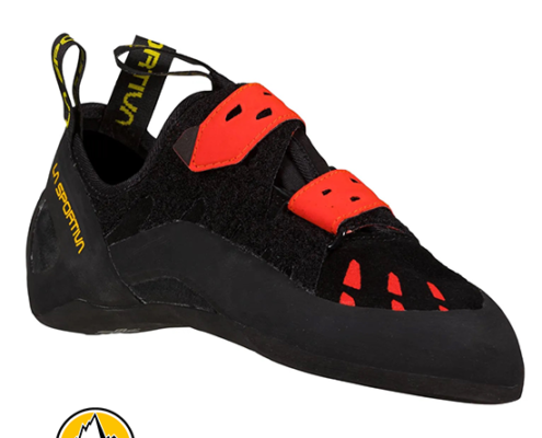 LA SPORTIVA-TARANTULA-CHAUSSONS D'ESCALADE-BLACK POPPY-NOIR ROUGE-CÔTÉ