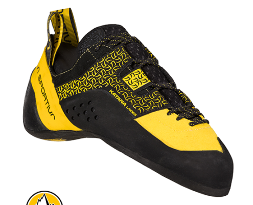LA SPORTIVA-KATANA LACES-CHAUSSONS D'ESCALADE-HOMME-YELLOW BLACK-JAUNE NOIR-VUE