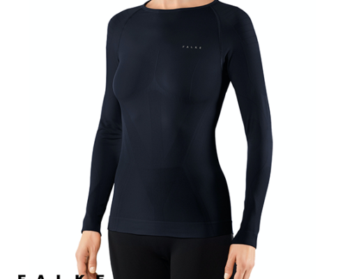 FALKE-TIGHT TEES HIRT MANCHES LONGUES-TEE-SHIRT-FEMME-6437 NIGHT SKY-MARINE