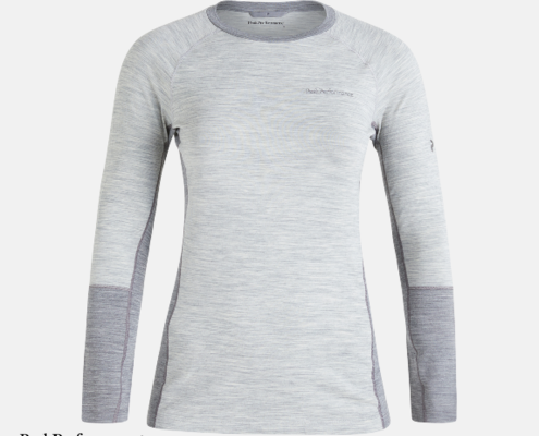 PEAK PERFORMANCE-W MAGIC TEE-SHIRT MANCHES LONGUES-FEMME-M03 GREY MELANGE-GRIS