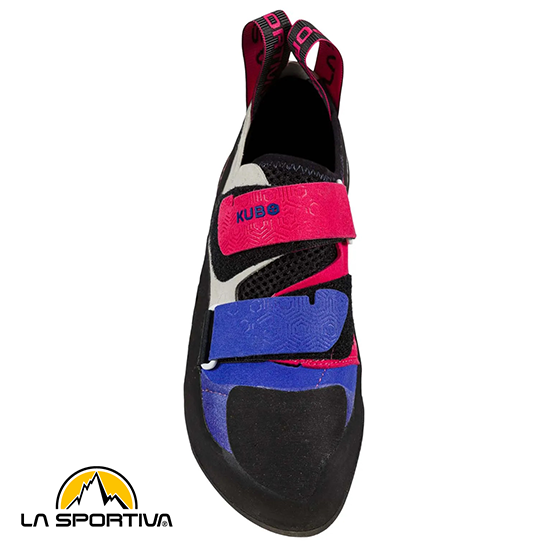 LA SPORTIVA-KUBO WOMAN-CHAUSSONS D'ESCALADE-FEMME-ROYAL LOVE POTION-ROSE-DESSUS