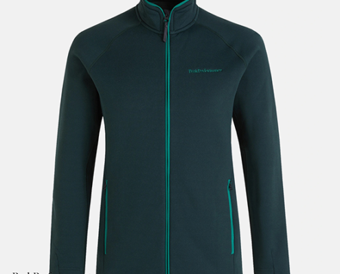 PEAK PERFORMANCE-M CHILL ZIP-VESTE-HOMME-4CA SCARAB GREEN-BLEU