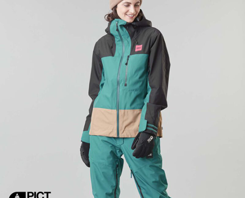 PICTURE-SYLVA 3L JKT-VESTE DE SKI DE RANDONNÉE-FEMME-A DRAK SEA-BLEU-FACE