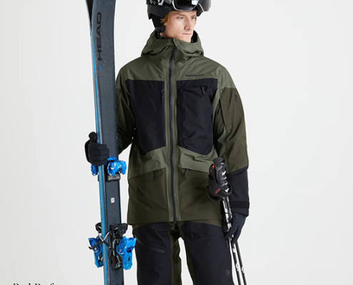 PEAK PERFORMANCE-GRAVITY GORE TEX 2L JACKET-VESTE DE SKI-HOMME-PINE NEEDLE (48C) / BLACK (050) / FOREST NIGHT (4BT)-VERT-FACE