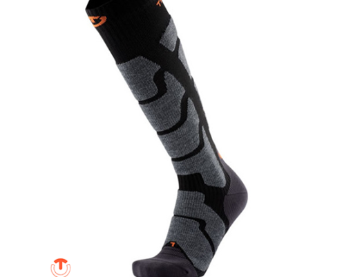 THERM-IC-SKI INSULATED-CHAUSSETTES DE SKI-HOMME-NOIR GRIS