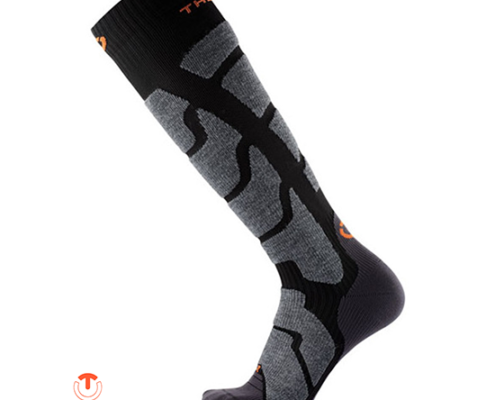 THERM-IC-SKI INSULATED-CHAUSSETTES DE SKI-HOMME-NOIR GRIS-CÔTÉ