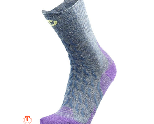 THERM-IC-TREKKING ULTRA COOL LIN CREW WOMEN-CHAUSSETTES DE RANDONNEE FEMME-OO2 GREEN BEIGE-GREY PURPLE-GRIS