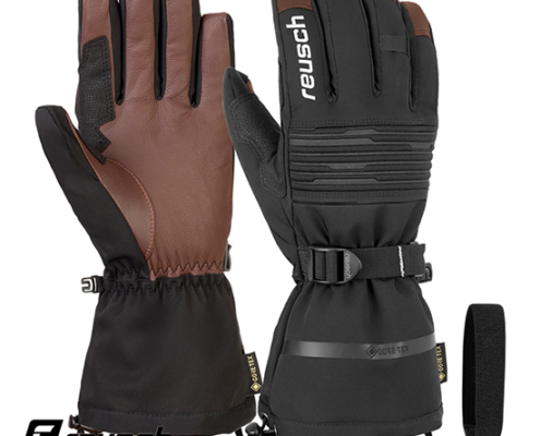 REUSCH-ISIDRO GTX-GANTS DE SKI-HOMME-8872 DARK BROWN BLACK-NOIR