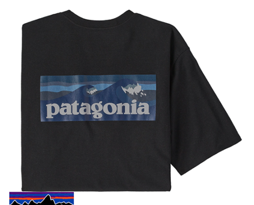 PATAGONIA-37655-MEN'S BOARDSHORT LOGO-TEE-SHIRT-HOMME-INBK INK BLACK-NOIR