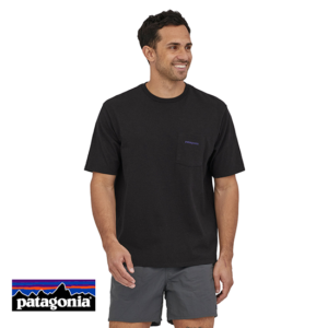 PATAGONIA-37655-MEN'S BOARDSHORT LOGO-TEE-SHIRT-HOMME-INBK INK BLACK-NOIR-FACE