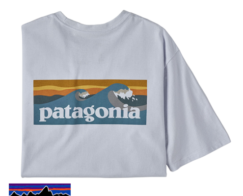 PATAGONIA-37655-MEN'S BOARDSHORT LOGO-TEE-SHIRT-HOMME-WHI WHITE-BLANC