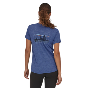 PATAGONIA-45250-Women's Capilene® Cool Daily Graphic Shirt-SBBX SKYLINE CURRENT BLUE-BLEU-DOS