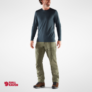 FJALL RAVEN-81152R-ABISKO MIDSUMMER TROUSERS M REG-PANTALON-HOMME-235-662 SAVANNA LIGHT OLIVE-KAKI-VUE