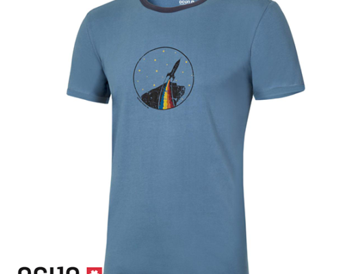 OCUN-05027-CLASSIC T ORGANIC MEN RAINBOW-TEE SHIRT-HOMME-BLUESTONE-BLEU