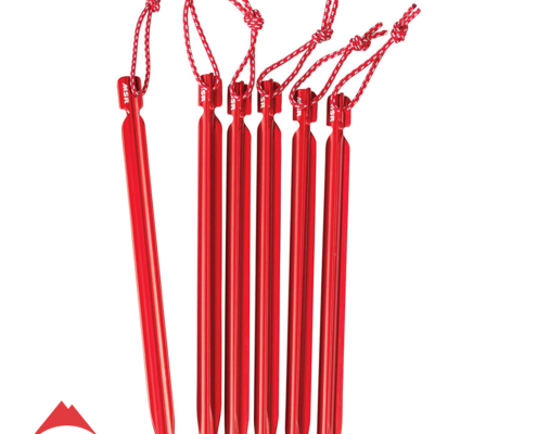 MSR-05807-GROUNHOG TENT STAKES V2-PIQUETS DE TENTE-ROUGE