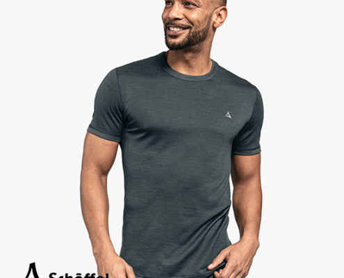 SCHOFFEL-21430-TEE-SHIRT MERINO 1/2 ARM MANCHES COURTES-HOMME-9665 PIRATE BLACK-NOIR-FACE