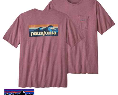 PATAGONIA-37655-MEN'S BOARDSHORT LOGO-TEE-SHIRT-HOMME-EVMA EVENING MAUVE-MAUVE