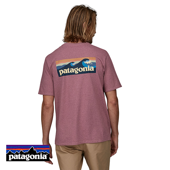 PATAGONIA-37655-MEN'S BOARDSHORT LOGO-TEE-SHIRT-HOMME-EVMA EVENING MAUVE-MAUVE-DOS